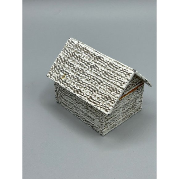 Florenza Dog House Matchbox Holder White Enameled Poodle Dog Vintage Collectible - Picture 4 of 12